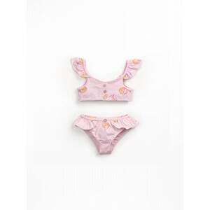 NEW PLAY UP girls organic cotton printed bikini in pink